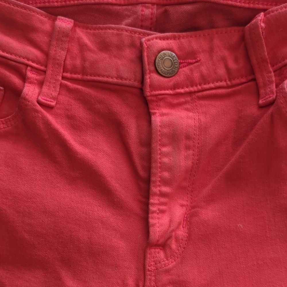 Old Navy Women's Bright Pink Jeans, Rockstar Super Skinny - Picture 7 of 11